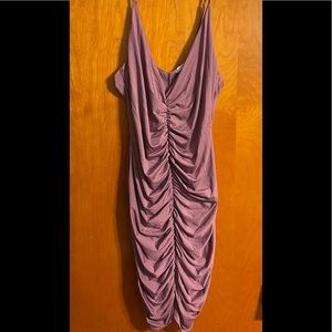 Purple Ruched Dress